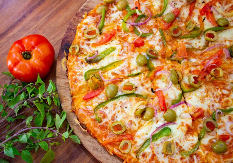 Mediterranean Veggie pizza