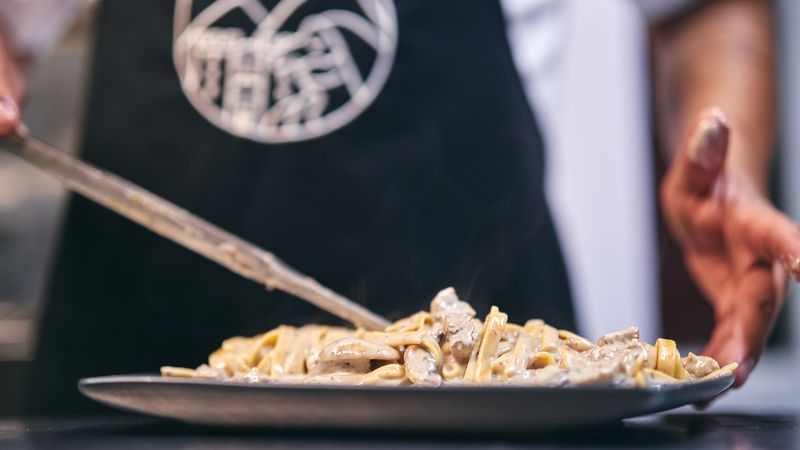 Creamy Carbonara pasta dish